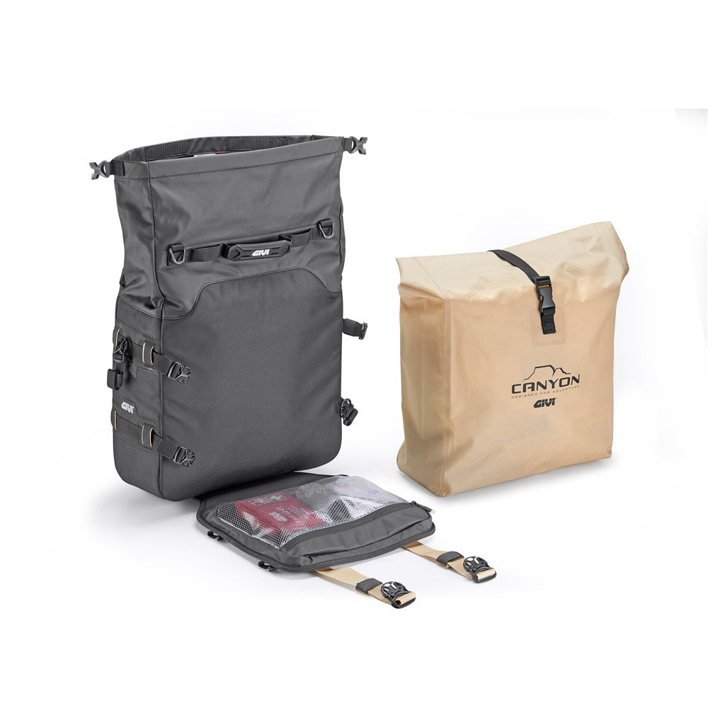 GIVI GRT CANYON SOFT PANNIERS (PAIR) 25L+25L MONOKEY (FOR USE WITH PL/PLR/MK FRAMES)