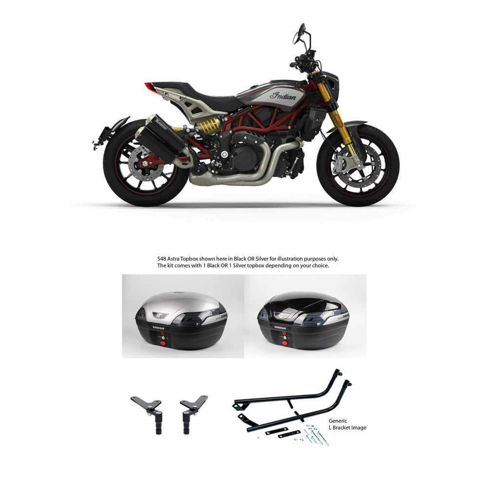S48 Astra Silver Topbox Kit FTR 1200 ALL MODELS 19-24 - IN001S48BPSIL