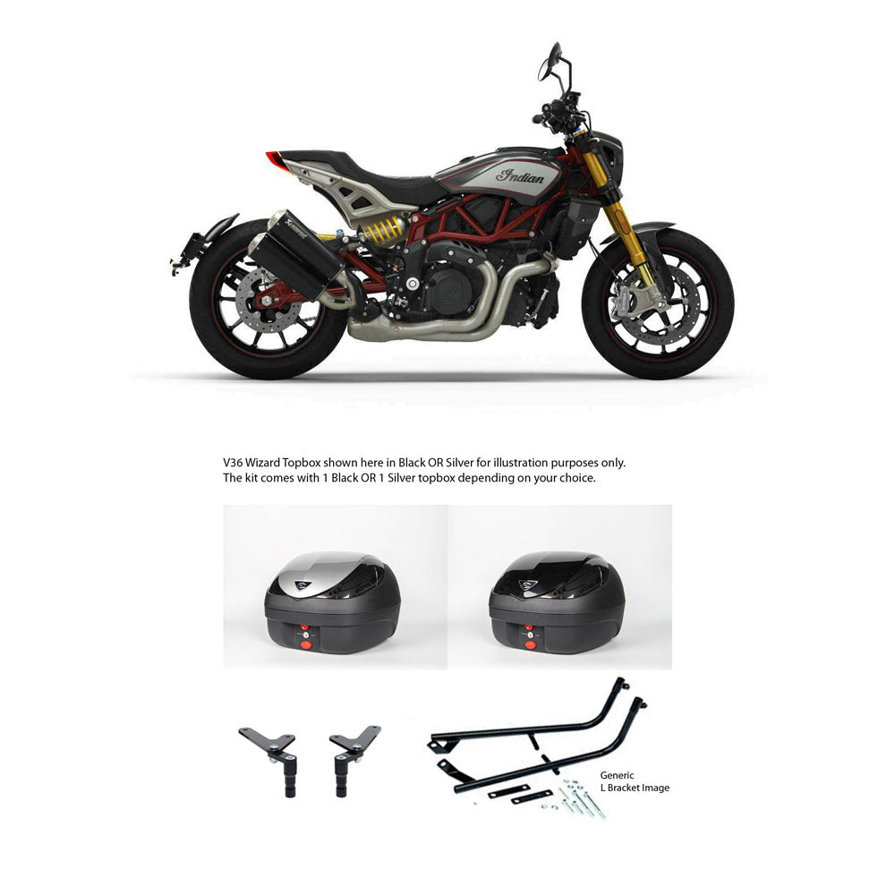V36 Wizard Black Topbox Kit FTR 1200 ALL MODELS 19-24 - IN001V36BPBLK