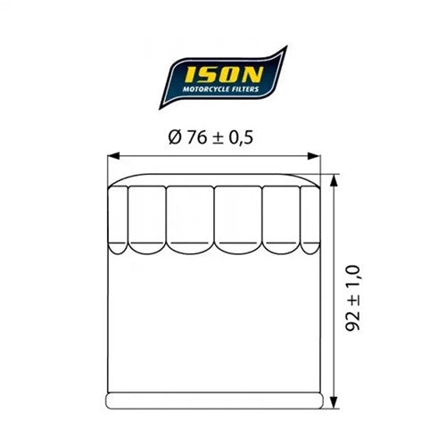 ISON 170 CANISTER OIL FILTER BLACK