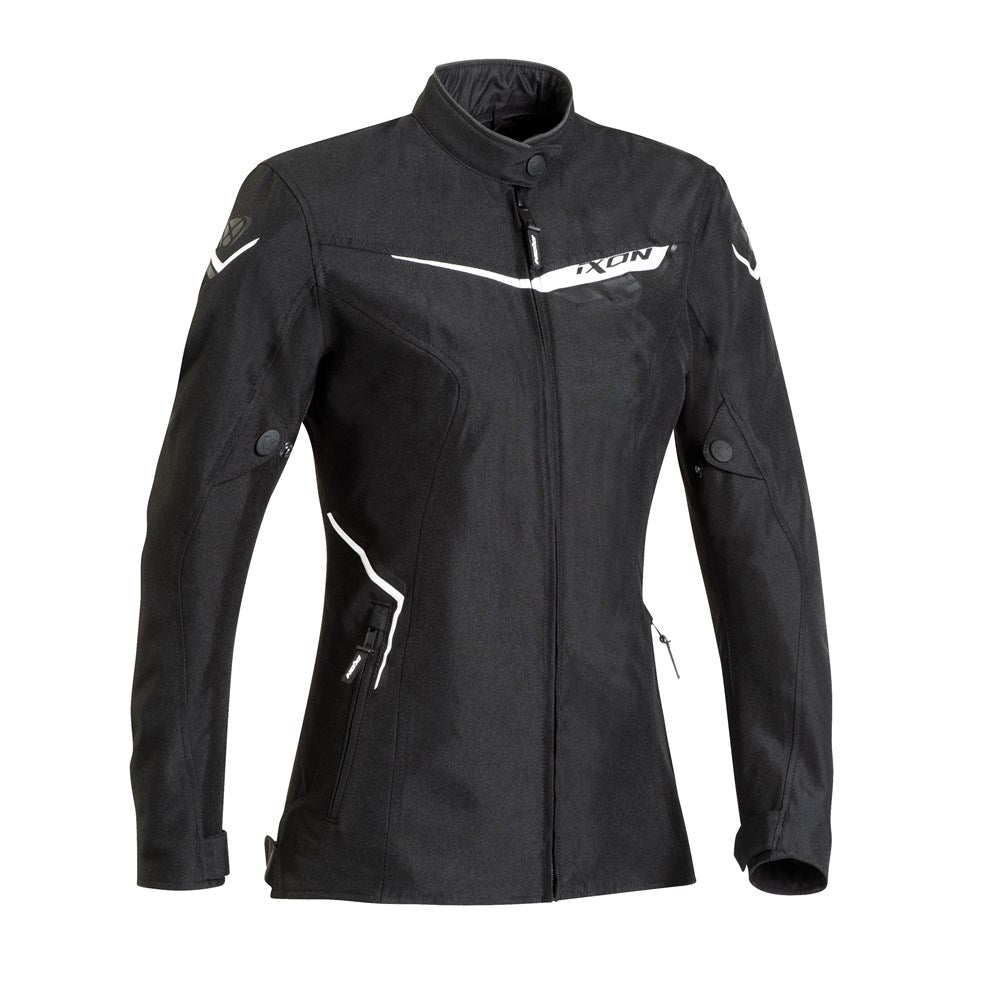 IXON SLASH LADY JKT BLK/WHT (LG) [ONC01] #