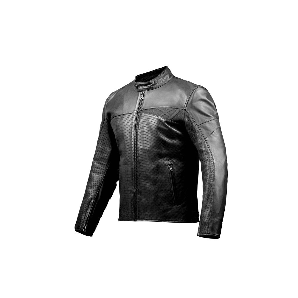 IXON CRANKY AIR LTHR JKT BLK (2XL)