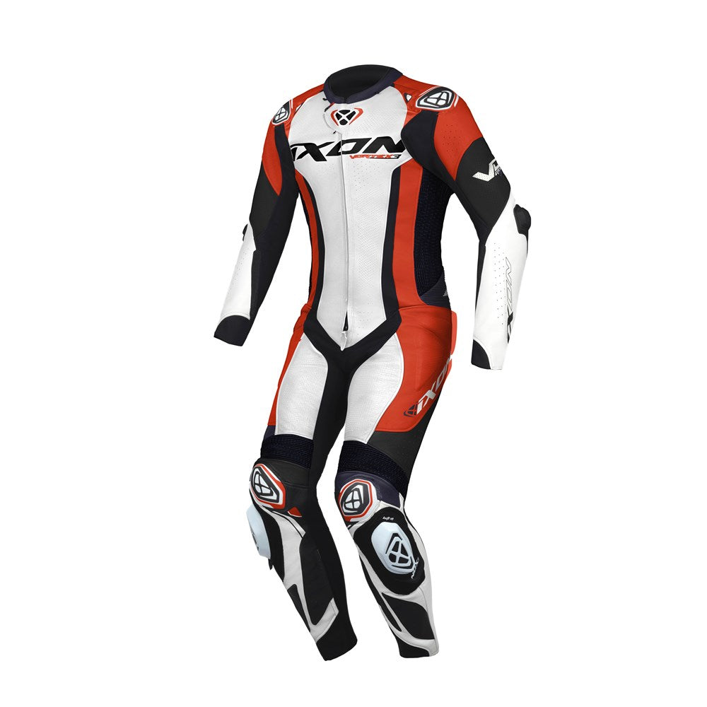 IXON VORTEX 3 1PC SUIT WHT/BLK/RED (4XL)
