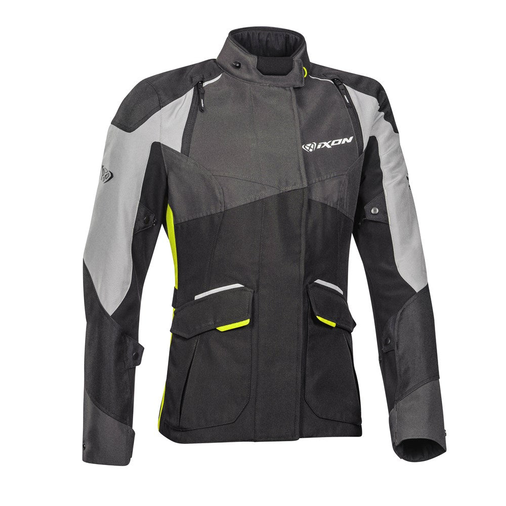 IXON BALDER LADY JKT BLK/GRY/BRT YEL (SM)  [ONC01] #