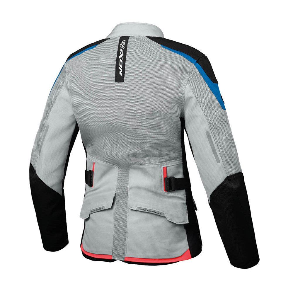 IXON M-NJORD LADY JKT LT GRY/BLU (LG)