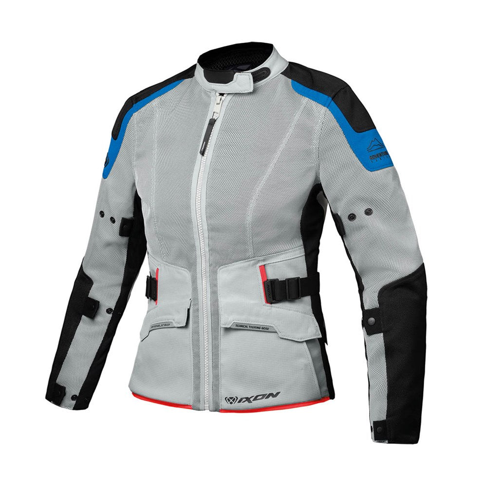 IXON M-NJORD LADY JKT LT GRY/BLU (2XL)