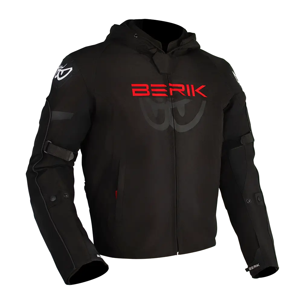STAR HOODIE (BLACK / FLURO-RED)