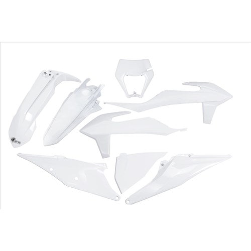 #UFO KTM PLASTICS KIT W/HEADLIGHT EXC/EXC-F 20-23 (WHT) (WILL BECOME KTKIT527FE042)