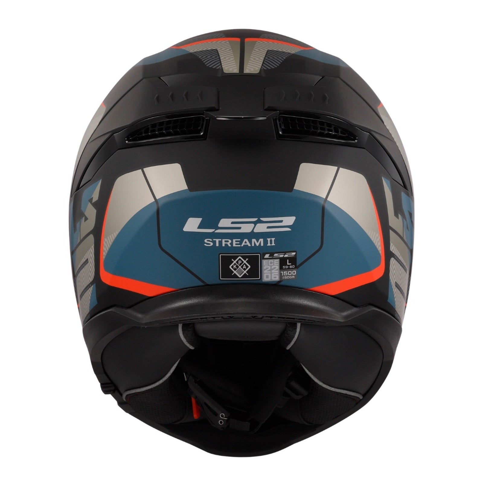 LS2 FF808 Stream II Road Helmet - Matte Black / Blue 06