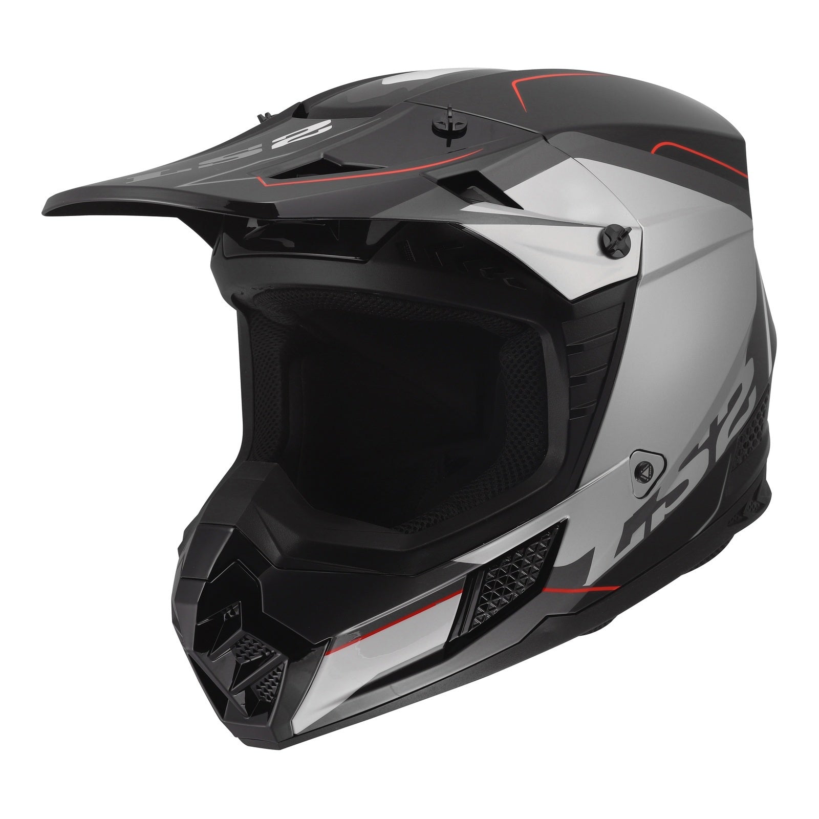 LS2 MX706 COZ Arched Helmet - Black / Silver / Titanium