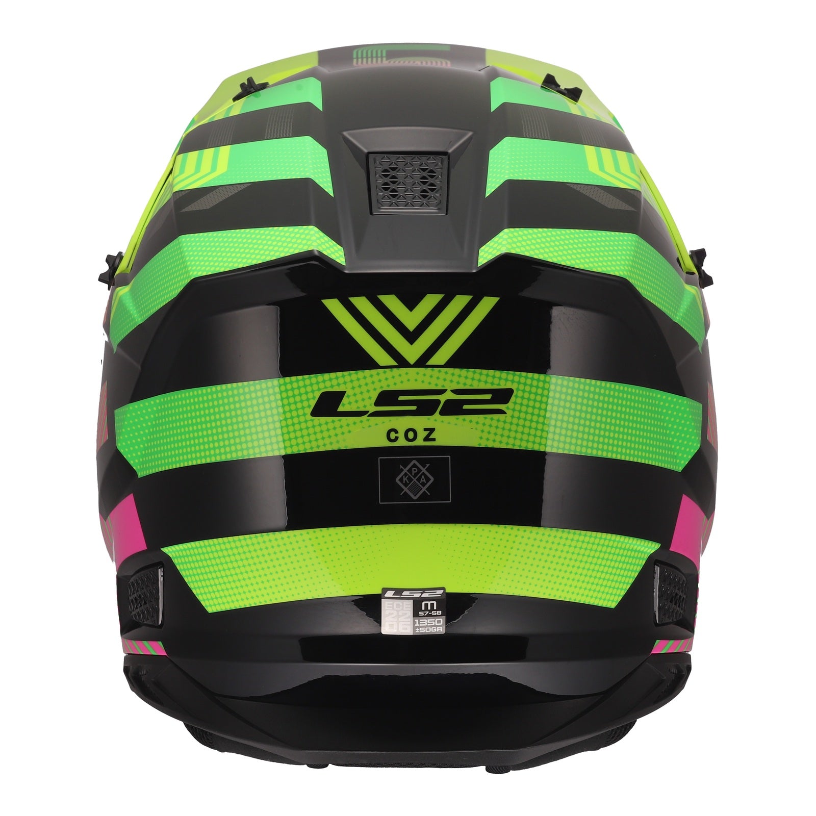 LS2 MX706J COZ Chromatic Helmet - Black / Hi-Vis Pink