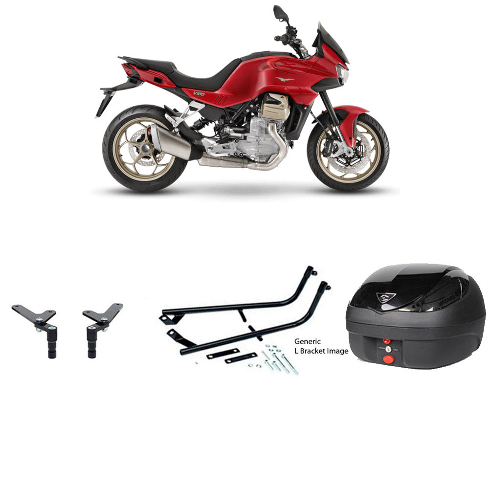 V36 Wizard Black Topbox Kit MOTO GUZZI V100 MANDELLO 22-23 - M020V36BPBLK