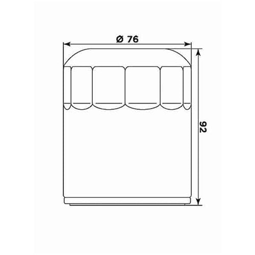 MIW OIL FILTER BU10001 (HF171C) H-D (CHROME)