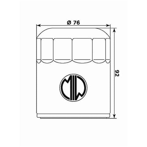 MIW OIL FILTER BU10002 (HF171B) BUELL/H-D