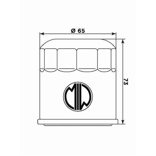 MIW OIL FILTER H1013 (HF303) HONDA/KAWA/YAMAHA