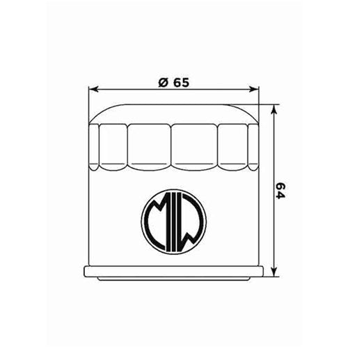 MIW OIL FILTER H1015 (HF204) HONDA/KAWA/YAMAHA