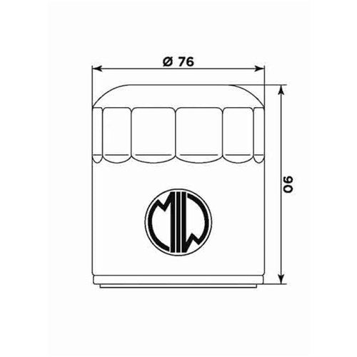 MIW OIL FILTER MG20001 (HF551) MOTO GUZZI