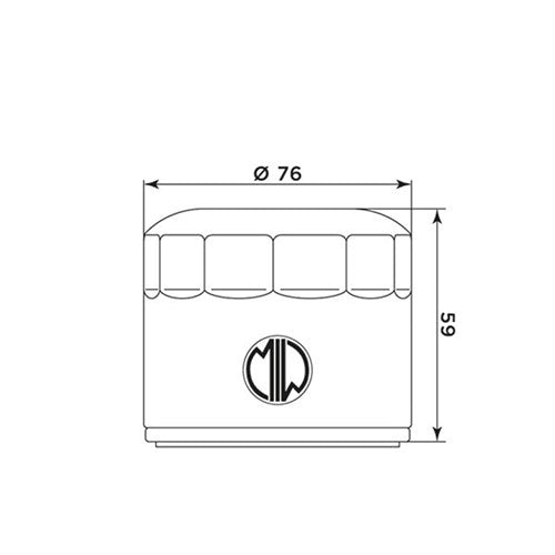 MIW OIL FILTER MG20002 (HF552) MOTO GUZZI