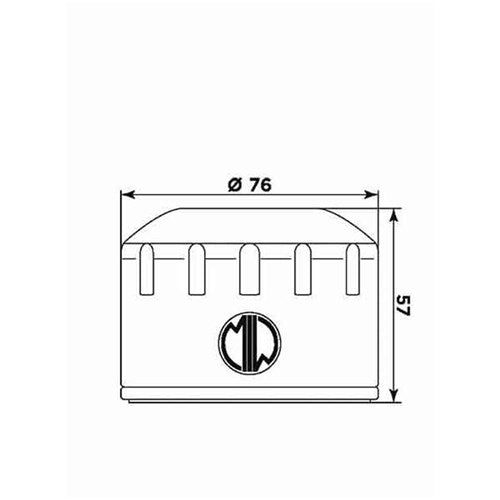 MIW OIL FILTER P5002 (HF184) APRILIA/PIAGGIO