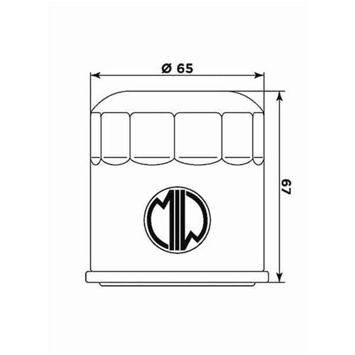 MIW OIL FILTER PO22002 (HF199) INDIAN/POLARIS