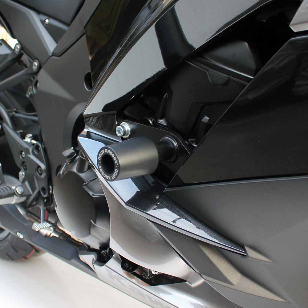 OGGY KNOBBS NINJA 1000 (Z 1000 SX) 17-24 & NINJA 1100 SX 25- (Black Knobbs) - OK678