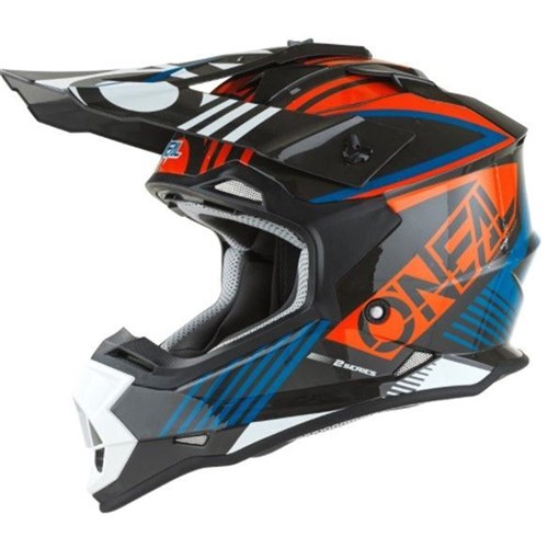 ONEAL 2SRS YOUTH HELMET RUSH V.22 - ORANGE/BLUE