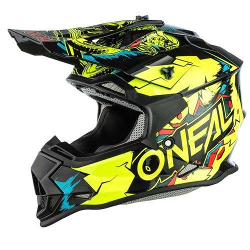 ONEAL 2SRS YOUTH HELMET VILLAIN V.22 - NEON YELLOW