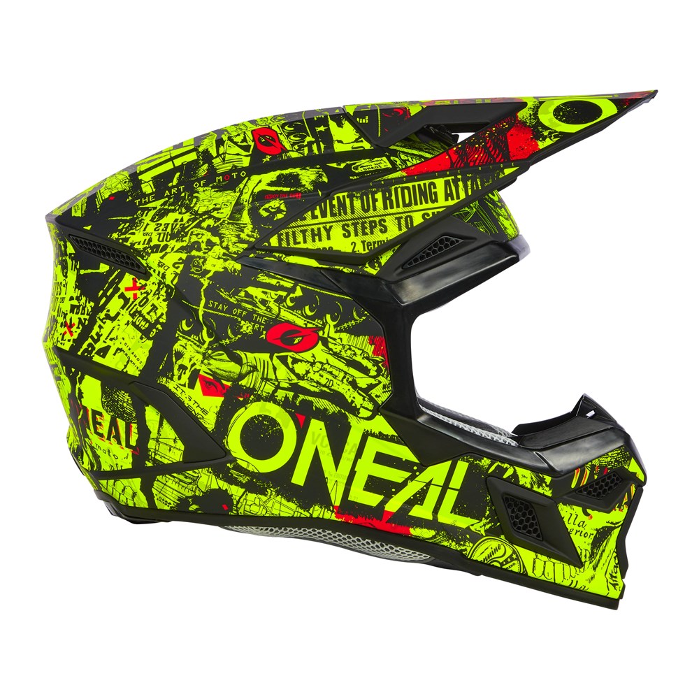 ONEAL 26 3SRS YOUTH HELM ATTACK - BLK/N-YEL (XL)