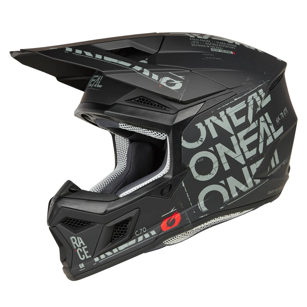 ONEAL 3SRS HELM STATIC V.25 - MATTE BLK/GRY (LG) #