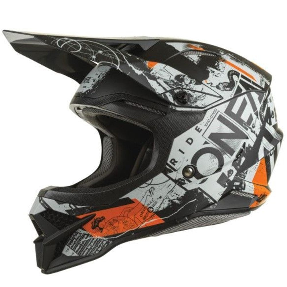 #ONEAL 3SRS HELMET SCARZ V.22 - BLACK/GREY/ORANGE [ONC01]