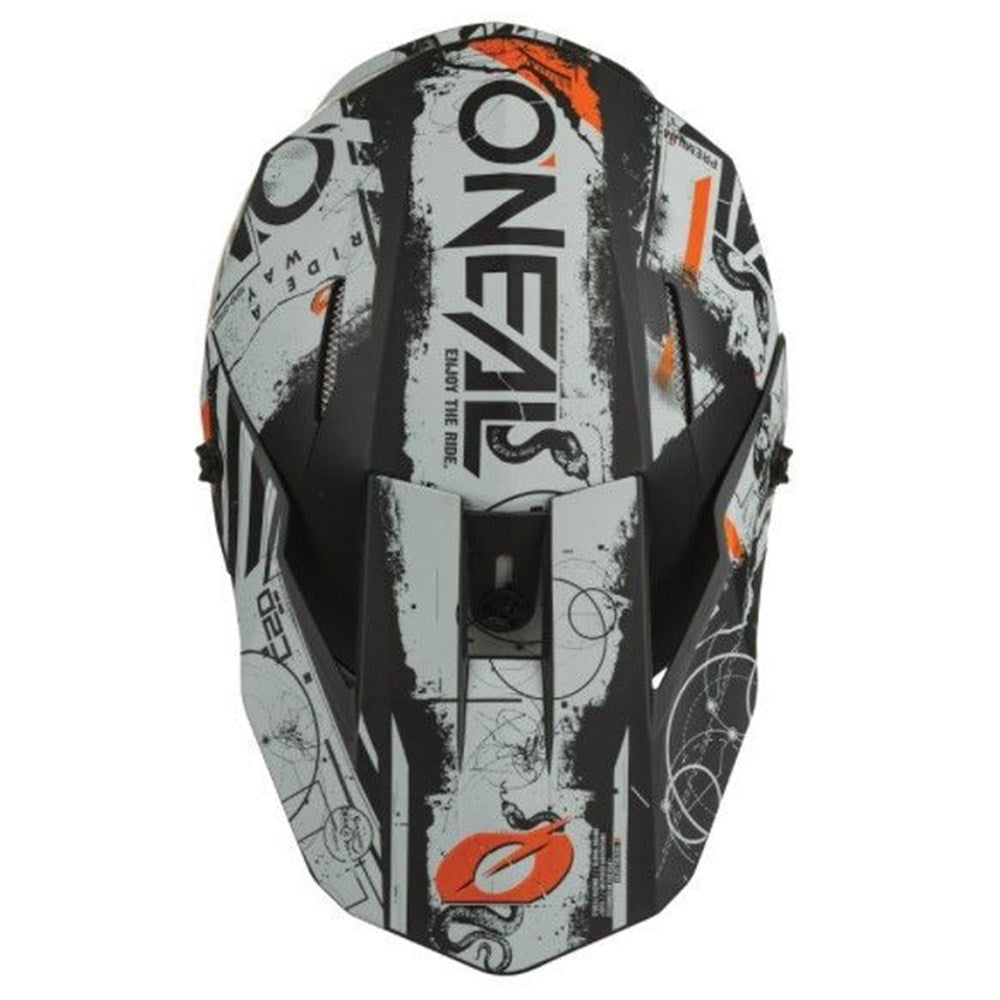 #ONEAL 3SRS HELMET SCARZ V.22 - BLACK/GREY/ORANGE [ONC01]