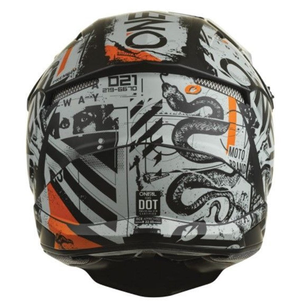 #ONEAL 3SRS HELMET SCARZ V.22 - BLACK/GREY/ORANGE [ONC01]
