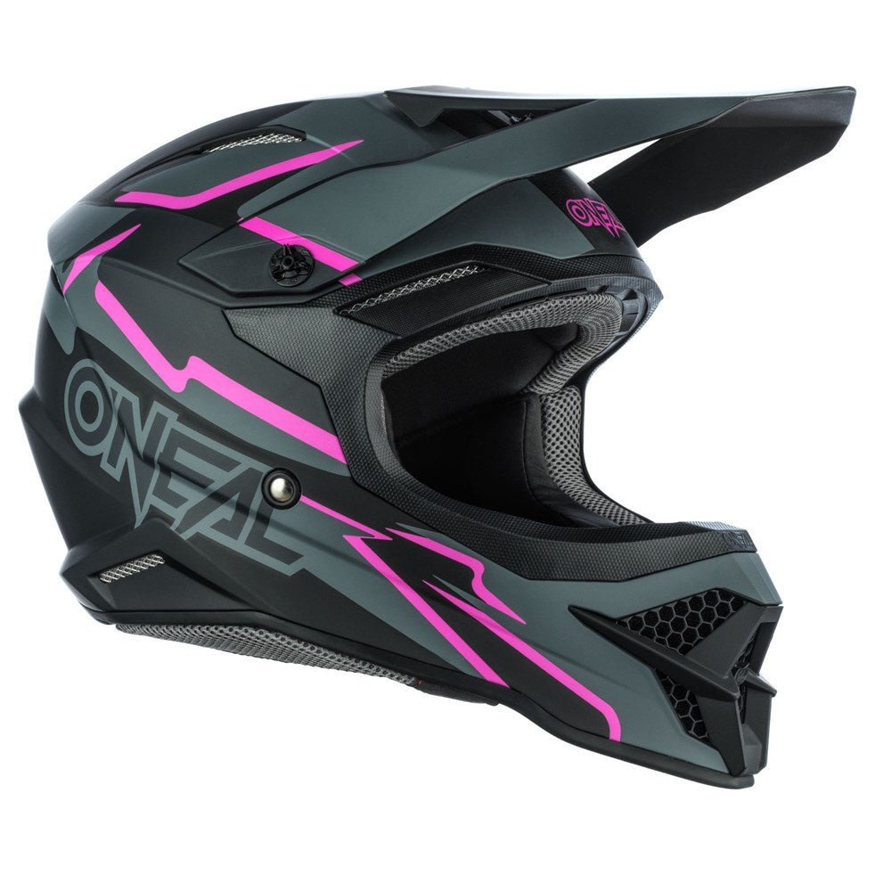 #ONEAL 3SRS HELMET VOLTAGE V.21 - BLACK/PINK GLOSS [ONC01]