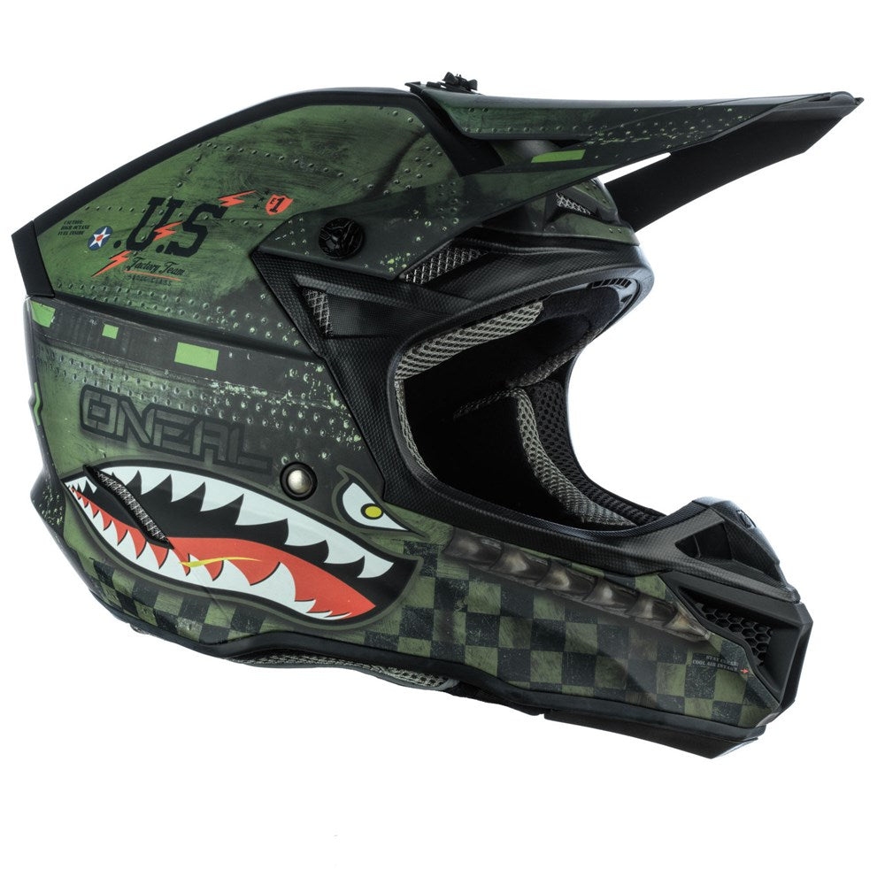 #ONEAL 5SRS HELMET WARHAWK V.21 - BLACK/GREEN [ONC01]