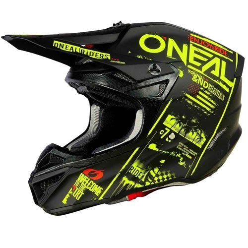 ONEAL 5SRS HELMET ATTACK V.23 - BLACK/NEON YELLOW