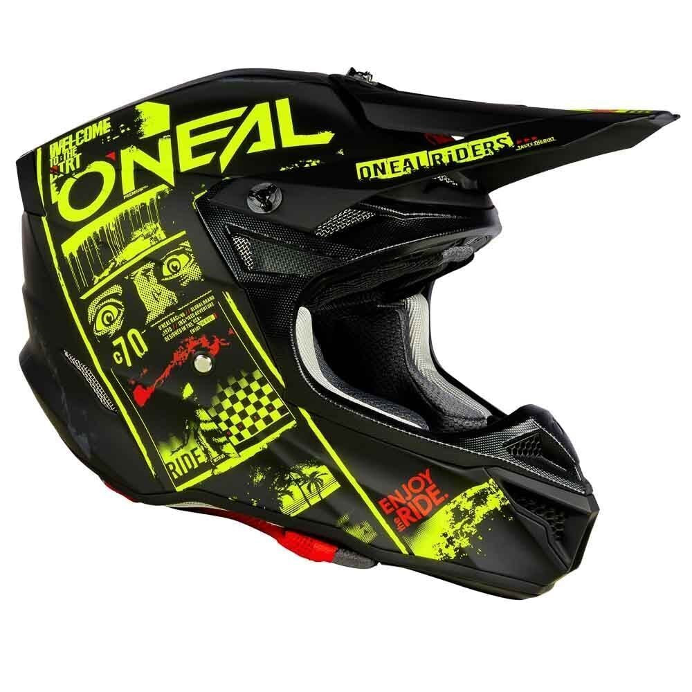 ONEAL 5SRS HELM ATTACK V.23 - BLK/N-YEL (LG) [ONC01] #