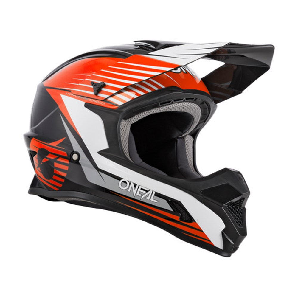 ONEAL 1SRS YOUTH HELM STREAM V.21 - BLK/ORG (MD) [ONC01] #