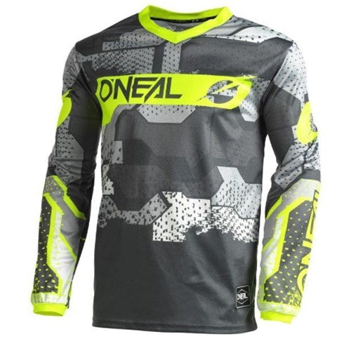 ONEAL ELEMENT YOUTH JERSEY CAMO V.22 - GREY/NEON YELLOW