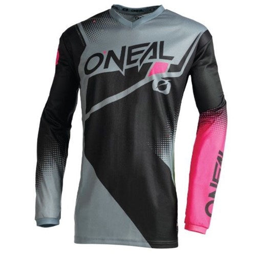 ONEAL ELEMENT GIRLS JERSEY RACEWEAR V.22 - BLACK/GREY/PINK
