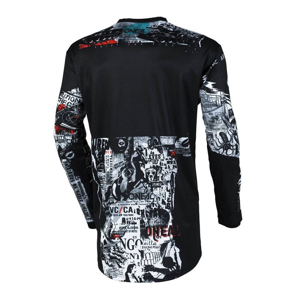 ONEAL ELEMENT JSY ATTACK V.25 - BLK/WHT (XL) [ONC01] #