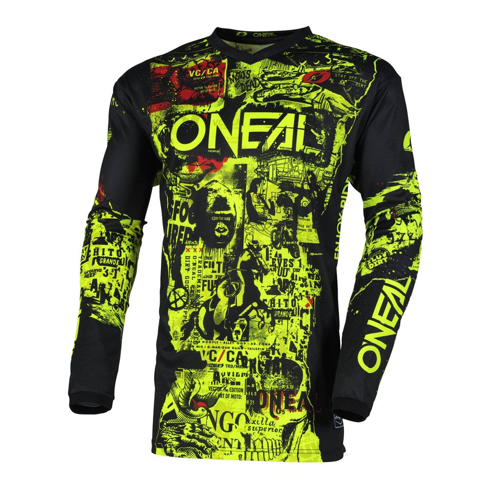 ONEAL ELEMENT YOUTH JSY ATTACK V.25 - BLK/N-YEL (LG) [ONC01] #