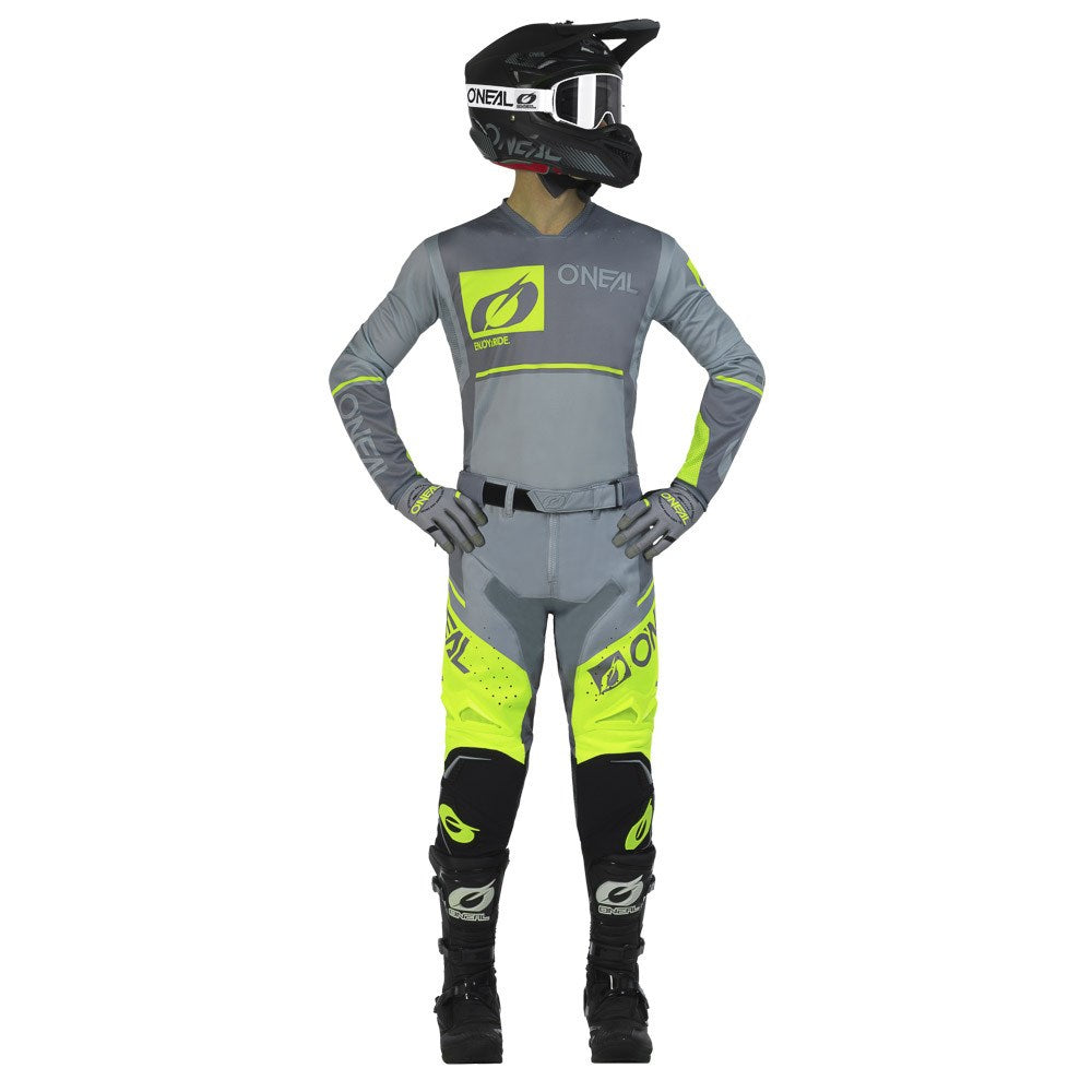 ONEAL HARDWEAR JSY FLOW V.23 - GRY/N-YEL (LG) [ONC01] #