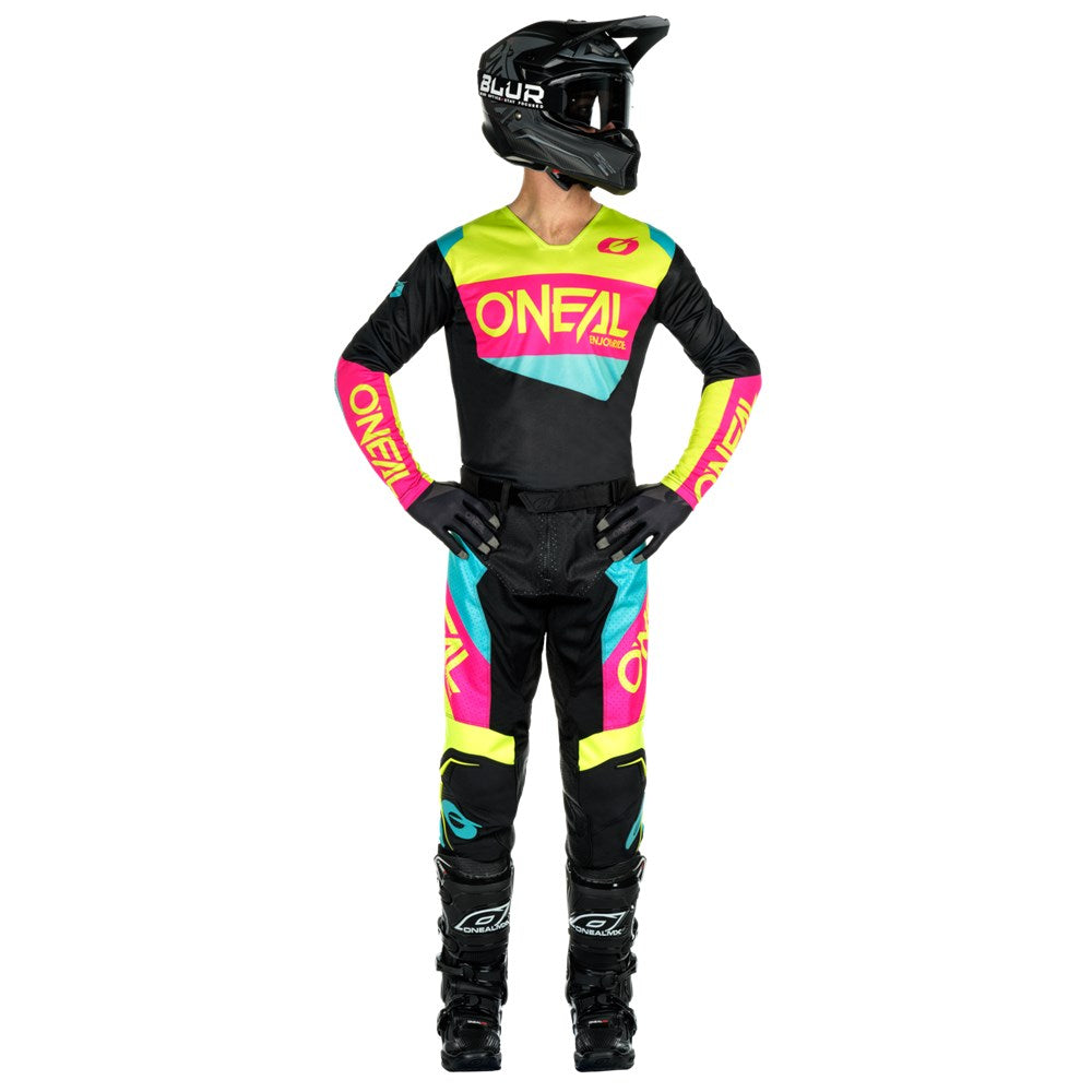 ONEAL HARDWEAR AIR PANT SLAM V.24 BLK/N-YEL/PNK (28) [ONC01] #