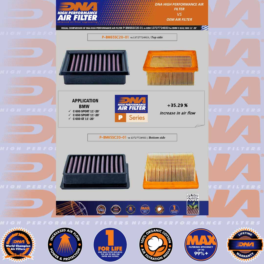 C400 GT,X 19-24, C600 SPORT 12-15, C650 GT 12-22 & C650 SPORT 16-20 - DNA FILTER - P-BM65SC20-01