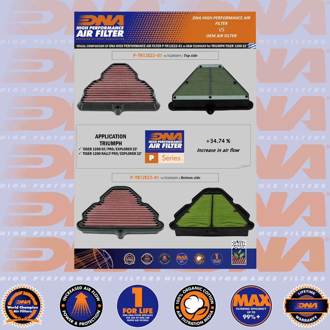 1200 TIGER ALL VARIANTS 22-25 - DNA AIR FILTER - P-TR12E22-01