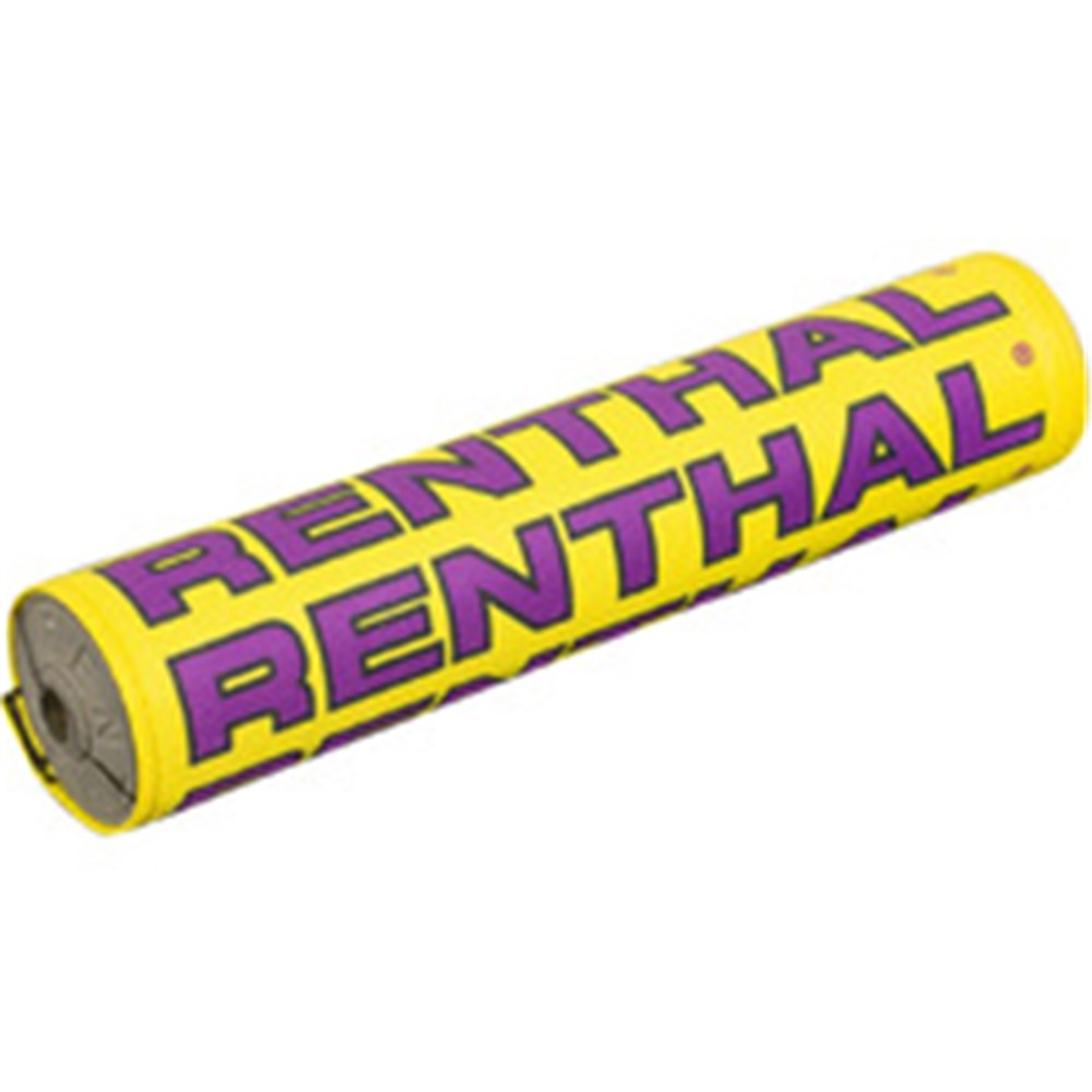 RENTHAL SX BAR PAD VINTAGE 10 INCH 240mm YEL/BLK/PUR - GRY FOAM (P354)