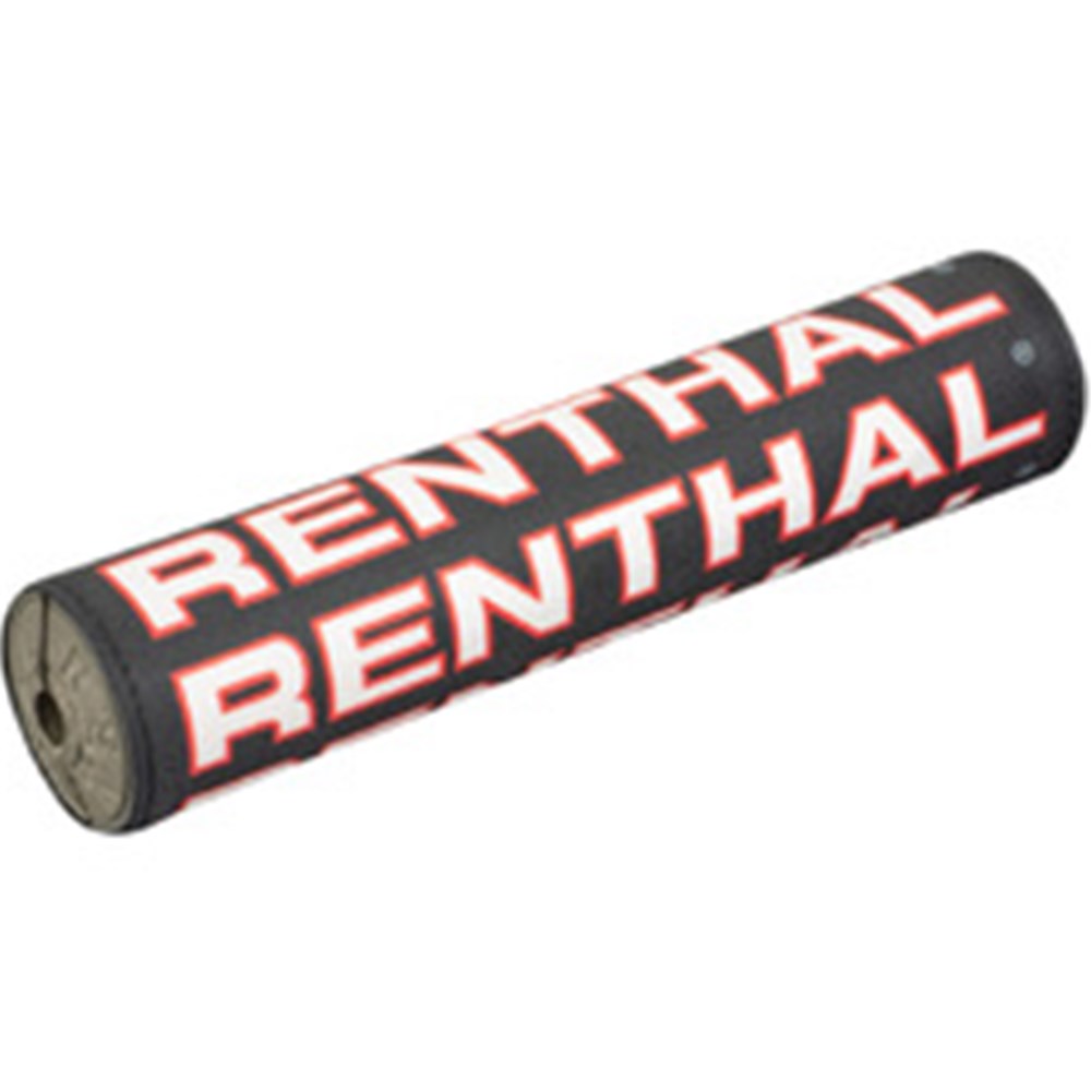 RENTHAL SX BAR PAD VINTAGE 10 INCH 240mm BLK/RED/WHT - GRY FOAM (P358)