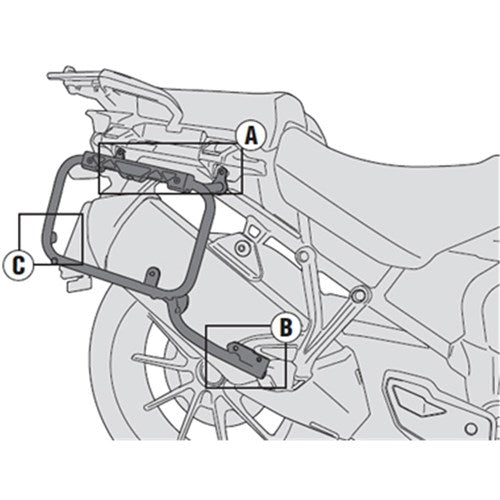 #GIVI PANNIER FRAMES OUTBACK - TRIUMPH TIGER 1200 ADV 12-14 (CAM)