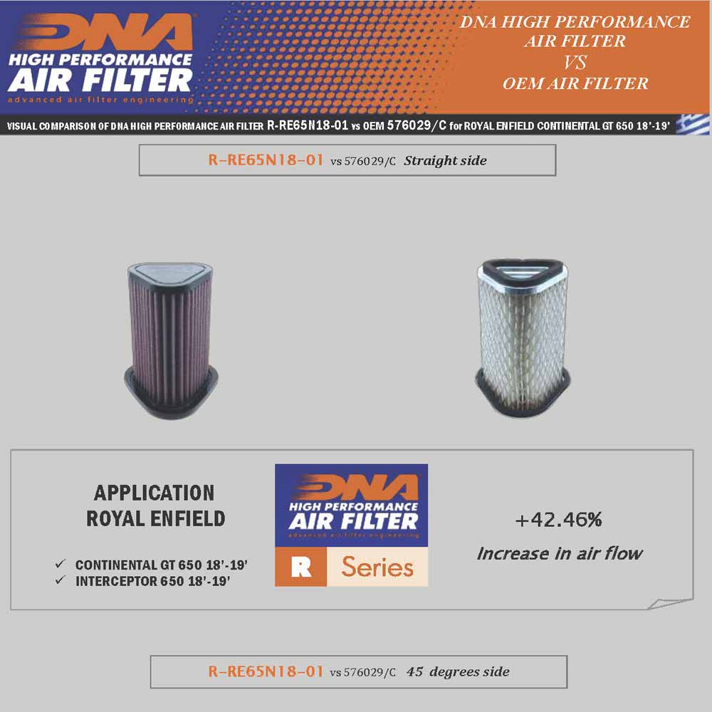 BEAR 650 24-25, CONTINENTAL GT 650 & INTERCEPTOR 650 MODELS 18-25 - DNA FILTER - R-RE65N18-01