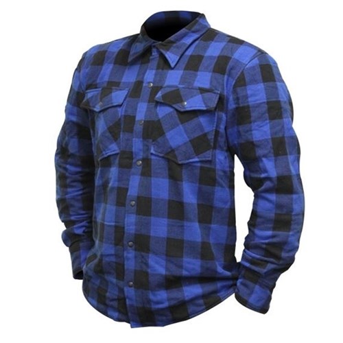 #RJAYS REGIMENT FLANNEL SHIRT BLU/BLK (SM)